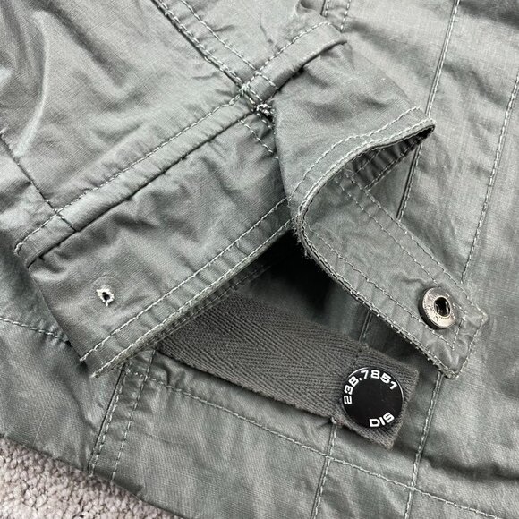 Dissident Men's Biker Jacket Size Medium M Olive Green - DEFECT - Button - Picture 2 of 8